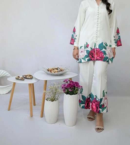 3 Pcs Women's Unstitched Digital Print Suit