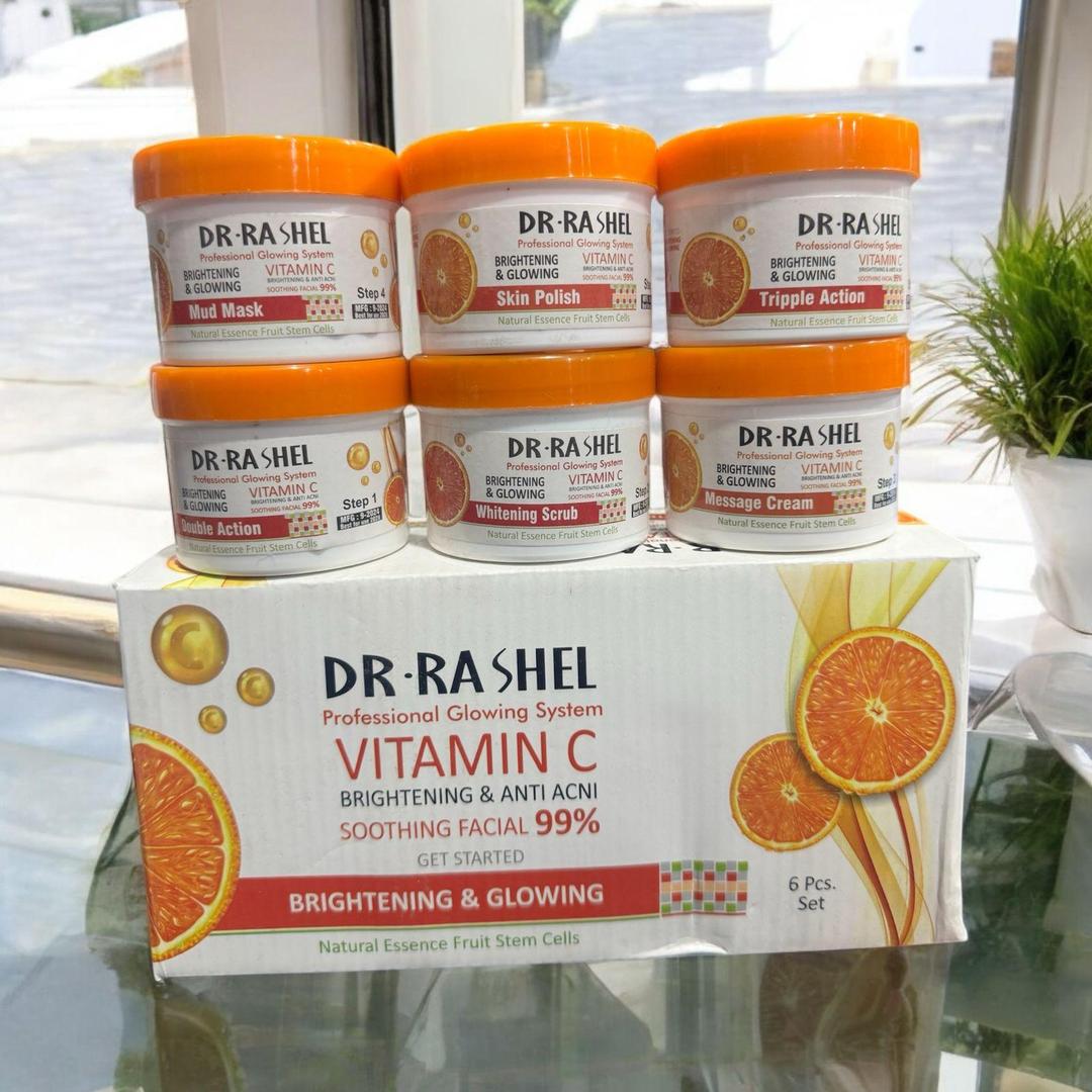 Whitening Facial Kit: 6 Pcs Brightening & Hydrating Treatment for All Skin Types