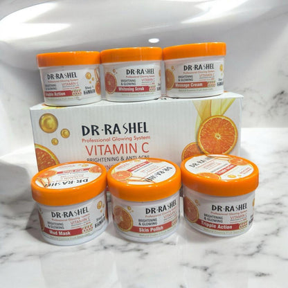 Whitening Facial Kit: 6 Pcs Brightening & Hydrating Treatment for All Skin Types