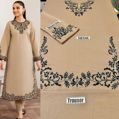 2 Pcs Women's Unstitched Digital Print Suit