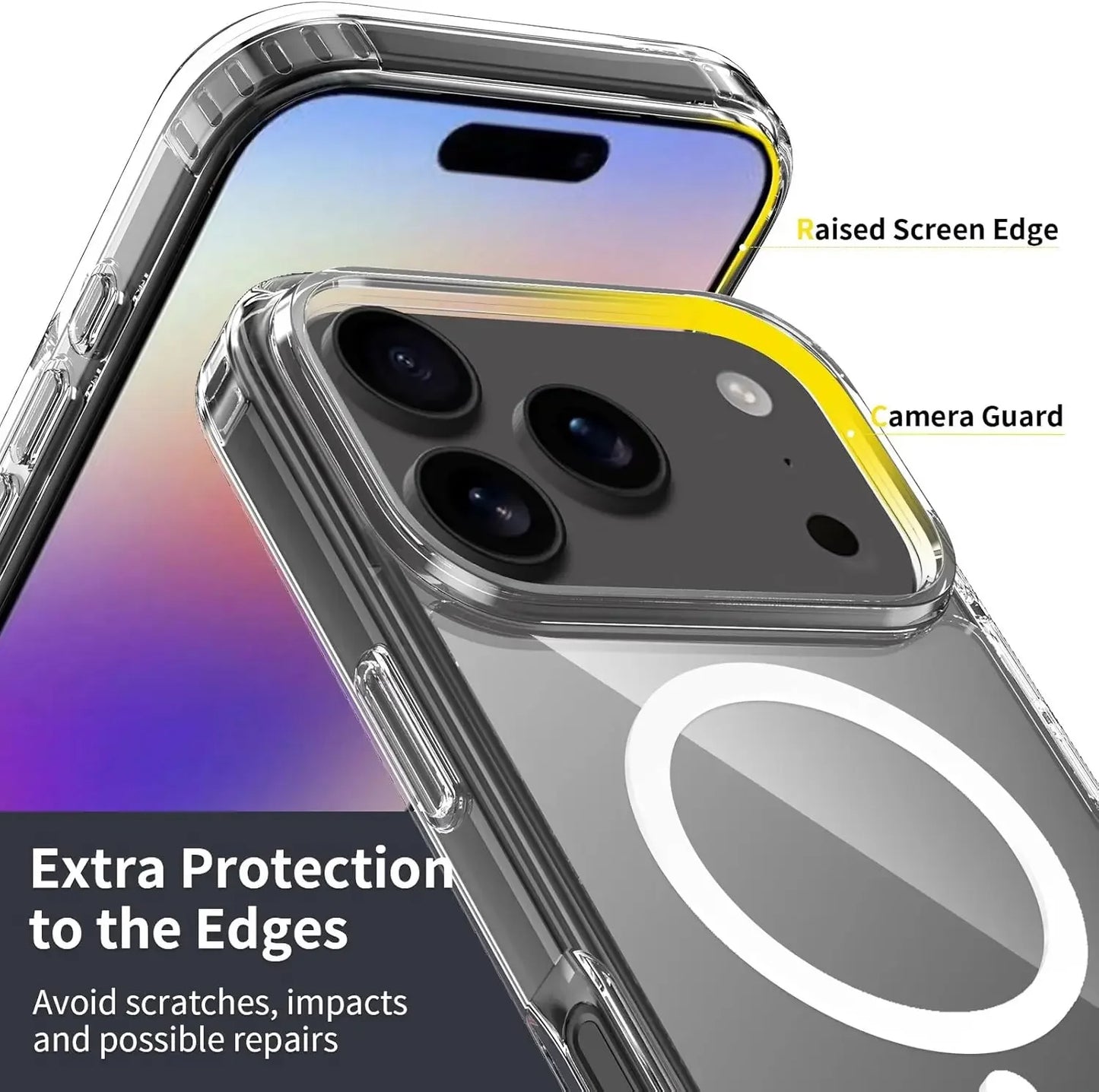Magsafe Wireless Charge Magnetic Case for IPhone  17Pro Max Shockproof Transparent Shell PC Clear Cover for IPhone17