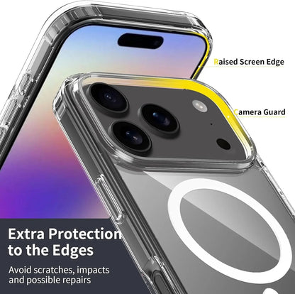 Magsafe Wireless Charge Magnetic Case for IPhone  17Pro Max Shockproof Transparent Shell PC Clear Cover for IPhone17