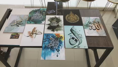 Decoration Home Decoration Item 9 Pcs Islamic Frame Board Wall Decor Photo On Wall Photo Tile Canvas Art Decor For Home Easy Set Up With Both Side Tape