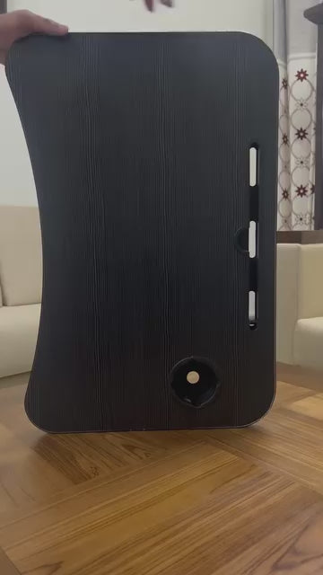 Wooden Laptop Table - Laptop Stand - Floor Table - Laptop table - Drawing Desk - Bed Tray Table Fold-able - Table Notebook Stand Reading Holder - Study Table - Portable Desk - Random Color